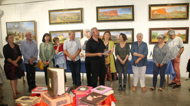 Vernissage de l'expo de 10 artistes européens à l'Atelier des Berges du Gers