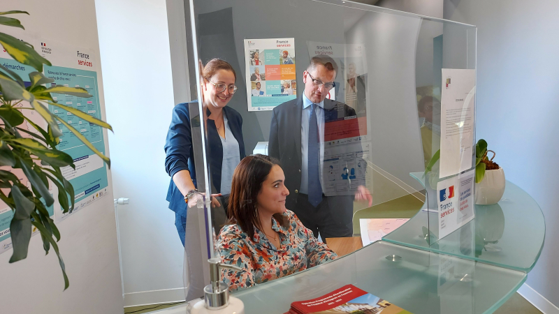 Visite du Préfet du Gers à la maison France Services de Vic-Fezensac