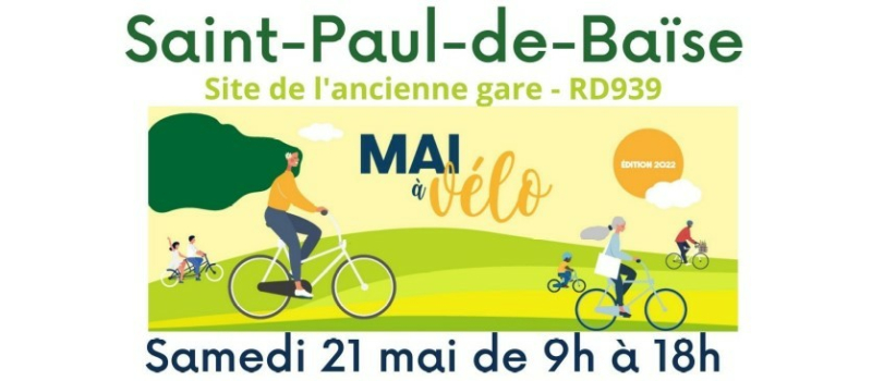 Mai à vélo à Saint-Paul de Baïse, c'est samedi !