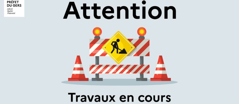 Travaux sur la RN 124 commune de Vic-Fezensac  du 16 juin au 6 juillet 2022