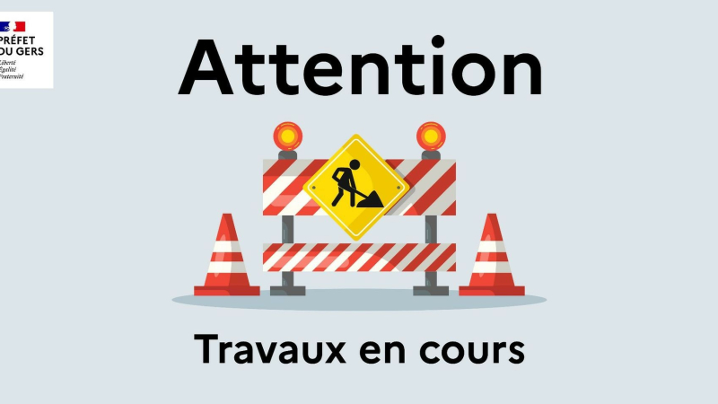 Travaux sur la RN 124 commune de Vic-Fezensac  du 16 juin au 6 juillet 2022