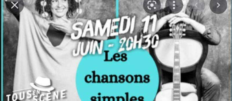 Les chansons simples sur le devant de la scène