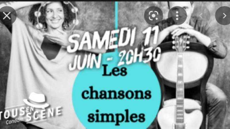 Les chansons simples sur le devant de la scène