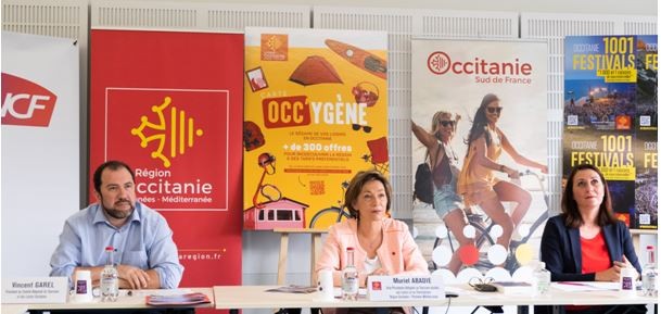 Muriel Abadie entourée de Vincent Garel et Claire Fita.