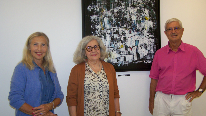 Vernissage à la galerie " L'Arcade " de l'artiste peintre Chantal Walter