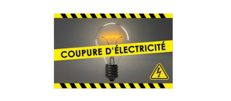Coupure d'électricité annoncée jeudi