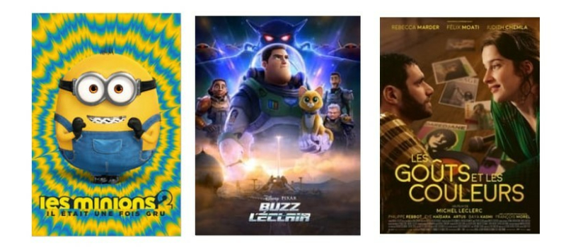 Deux films d'animation et une comédie au cinéma mercredi