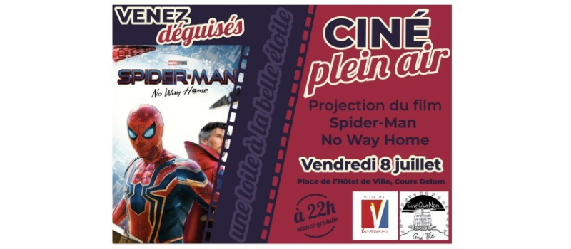 Ciné plein air vendredi soir ! Au programme, "Spiderman : no way home"