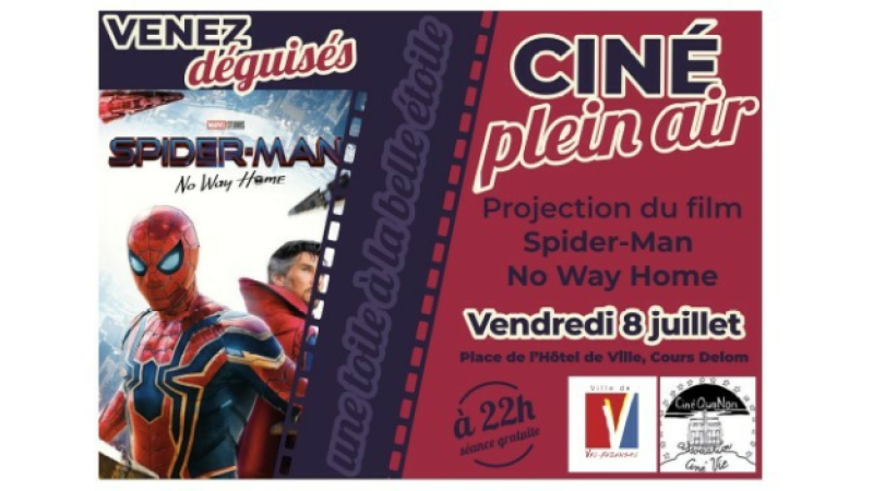 Ciné plein air vendredi soir ! Au programme, "Spiderman : no way home"