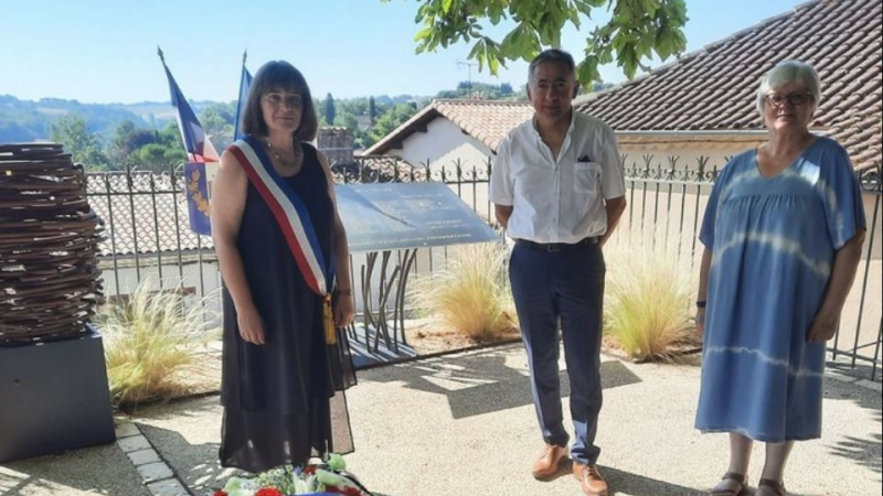 Hommage au Résistant  Yvan Bru à Ordan-Larroque