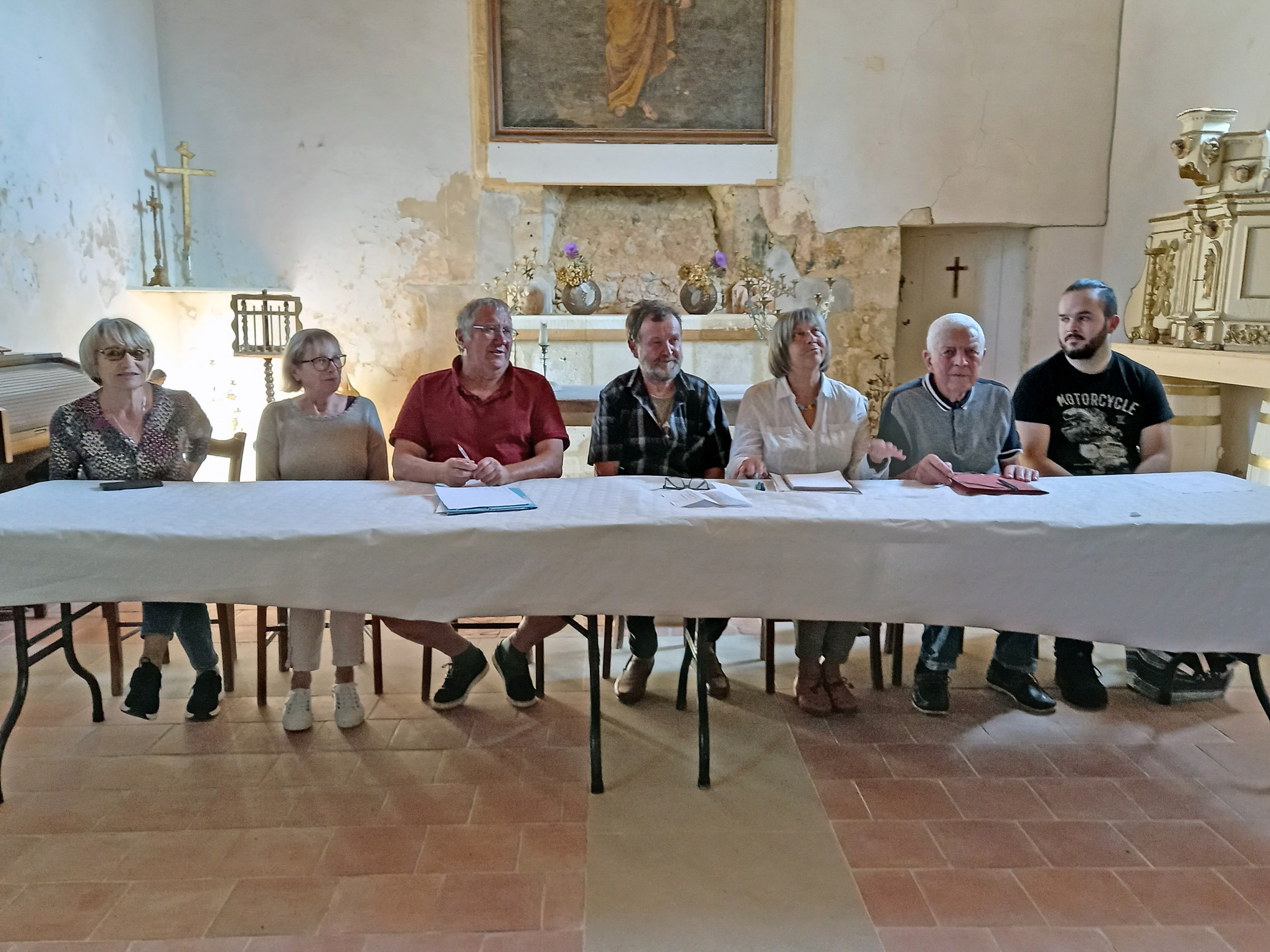 Le bureau de l'association "Eglise Saint-Pierre de Lamothe"