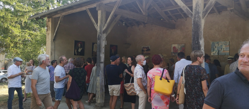 Vernissage réussi de l'exposition de peinture  au Domaine de Polignac