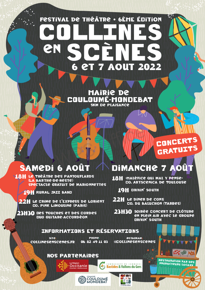 Affiche du festival Collines en scènes