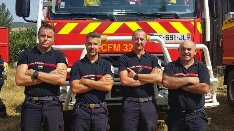 Quatre sapeurs-pompiers de Samatan en renfort dans la Lozère
