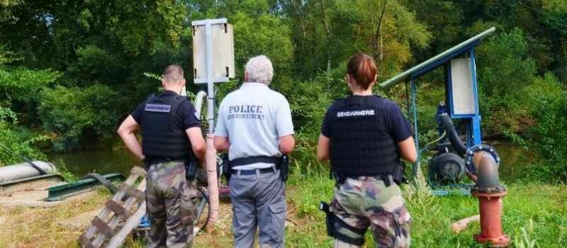 Sècheresse dans le Gers. Des contrôles de police et de gendarmerie sont en cours dans le département