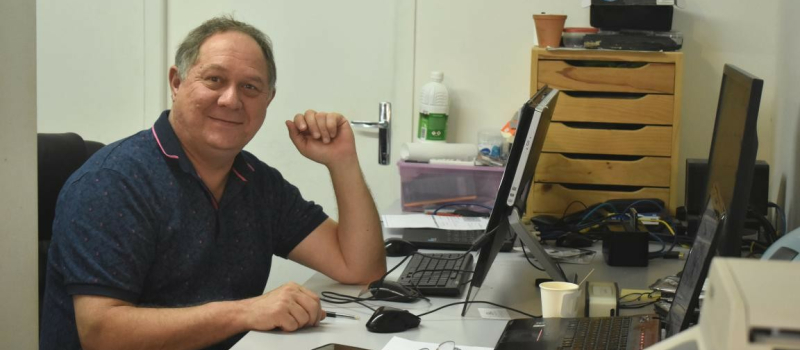 Pascal Jedynak, tient l’atelier informatique