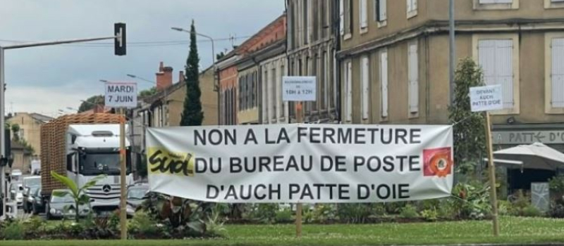 " Les obsèques du bureau de poste d’Auch Patte d’Oie "