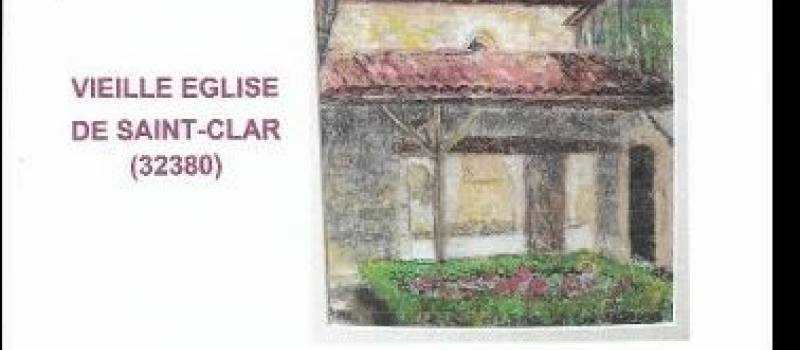 Fin de l'écriture picturale de " La Saint-Claraise 2022 " à la Vieille Eglise.