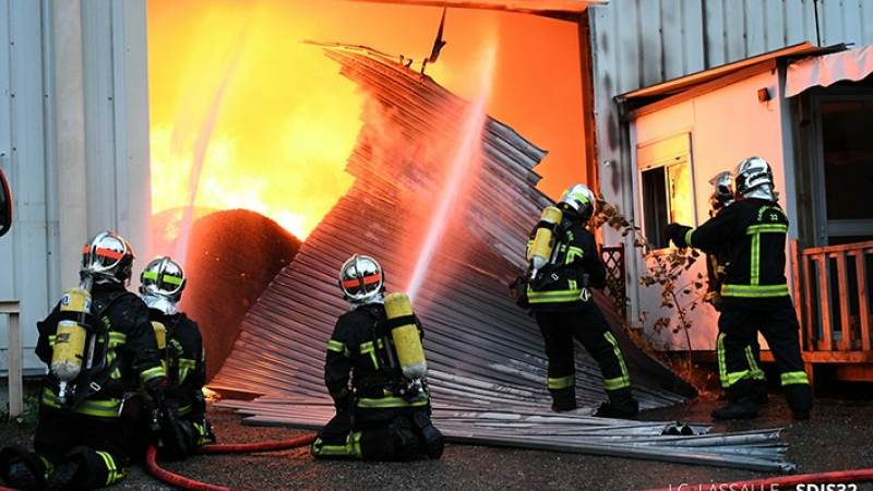 Important incendie en zone d'engachies