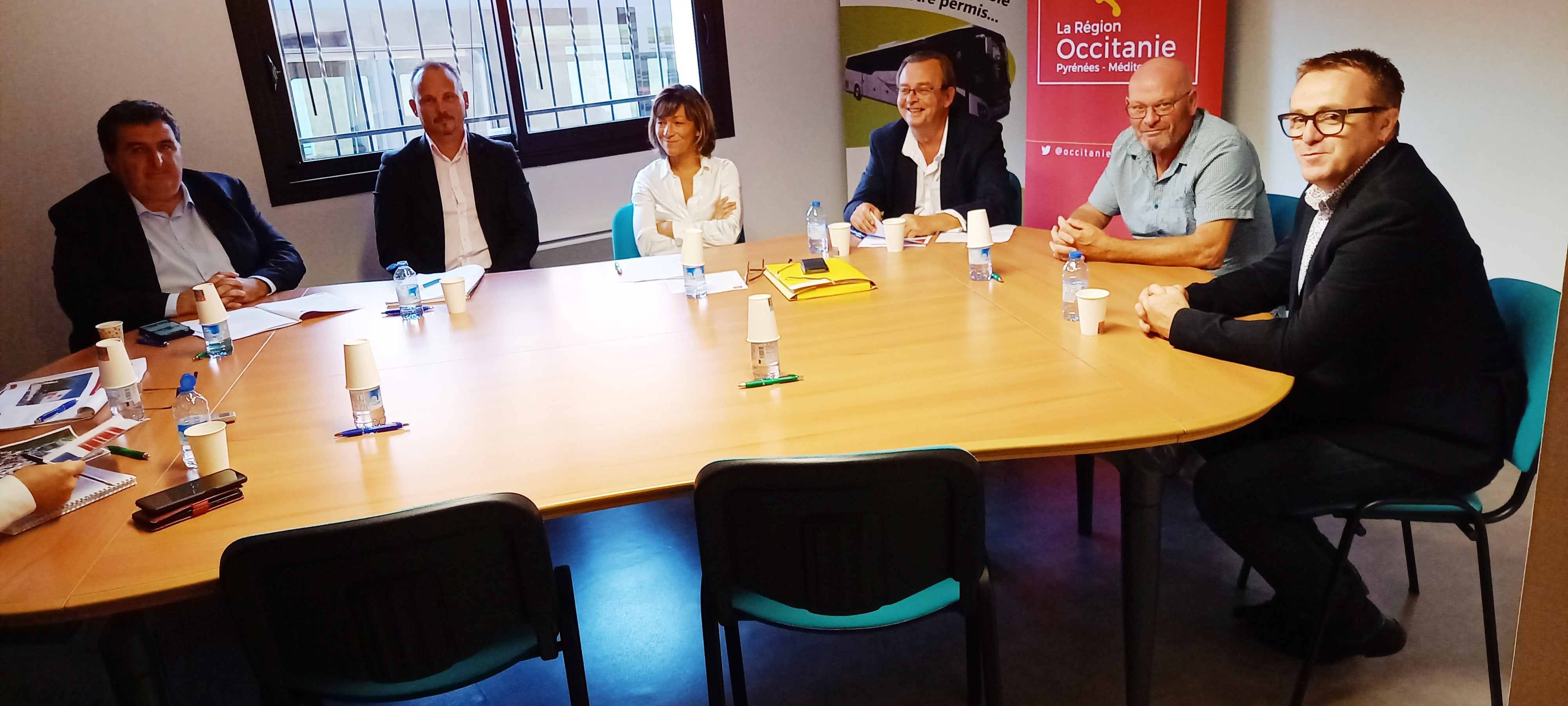 David Taupiac, Cédric Chabanon, Muriel Abadie, Eric Cadoré, Jean-Claude Paris et Cyril Roméro, maire de Cologne, ont participé à la conférence de presse.