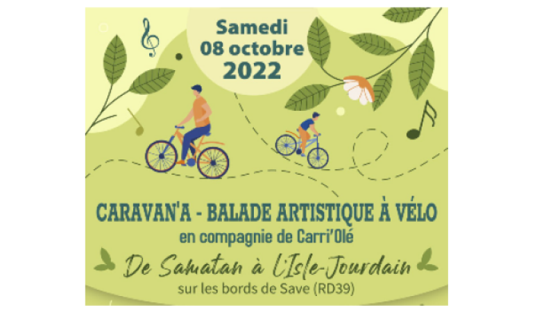Caravan'a, balade artistique en vélo sur les bords de Save, ce samedi !