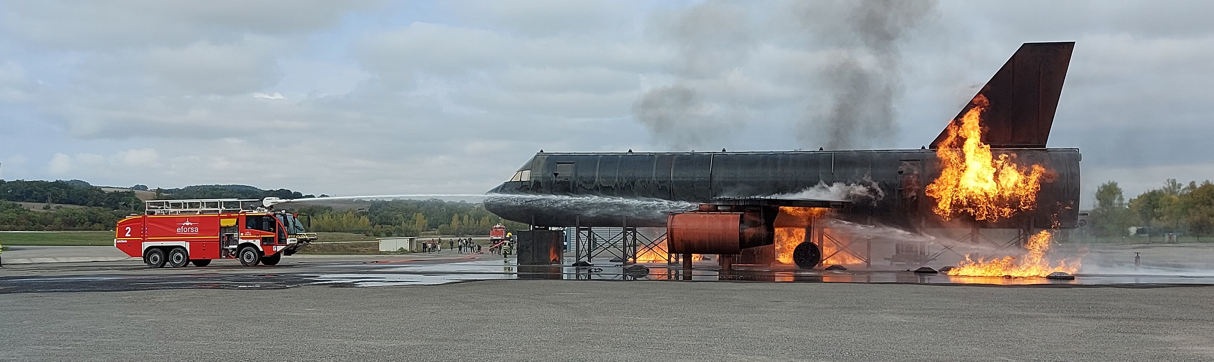 Démonstration des pompiers