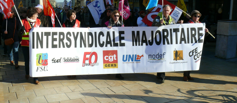 L'intersyndicale appelle à un rassemblement mardi 18 octobre