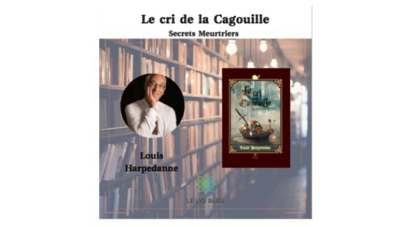Louis Harpedanne en séance de dédicace de son roman "Le cri de la Cagouille"