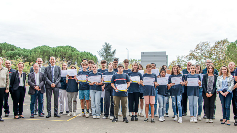 28 cadets de la Sécurité civile reçoivent leur diplôme à la cité scolaire de Nogaro