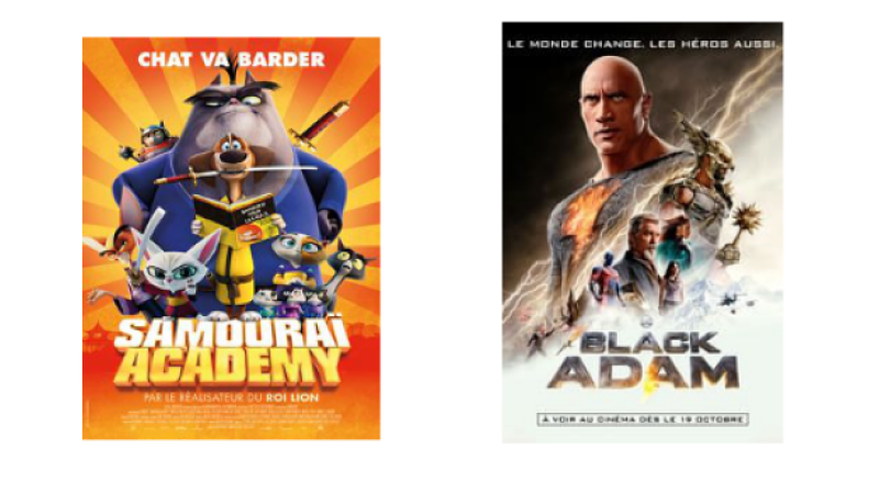 Animation et action au cinéma samedi