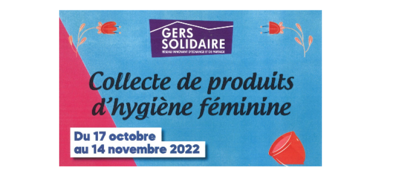 Vic Accueil partenaire de l'action "précarité menstruelle" menée par Gers Solidaire