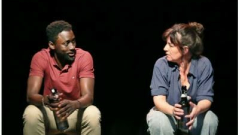 A l'affiche du Dôme , pour évoquer l'apartheid Romane Bohringer et Diouc Koma