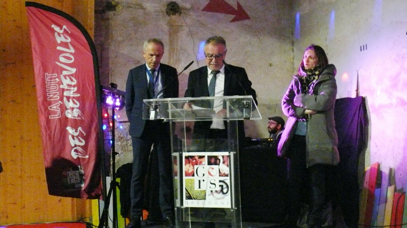 Philippe Dupouy s'adressant aux bénévoles : "Ils ont tout donné pour raviver la flamme gasconne"