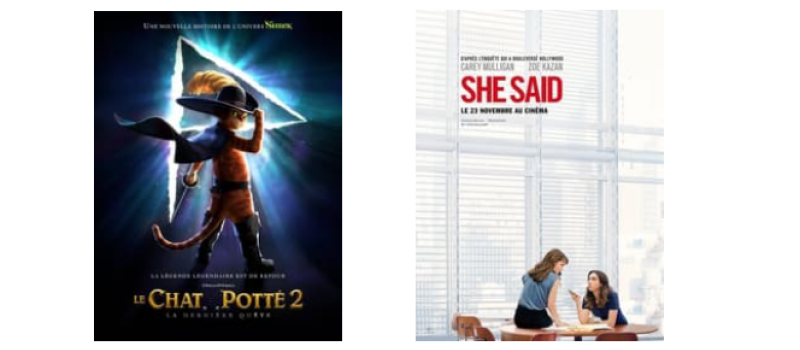 Animation et drame au cinéma samedi