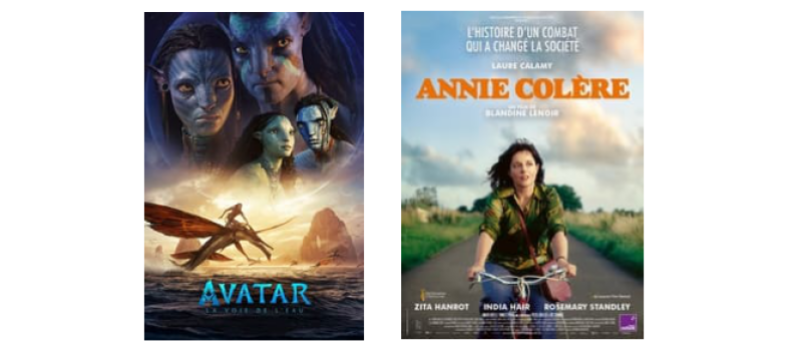 "Avatar : la voie de l'eau"  et "Annie colère" mardi au cinéma