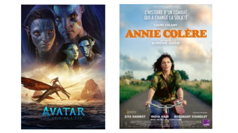 "Avatar : la voie de l'eau"  et "Annie colère" mardi au cinéma