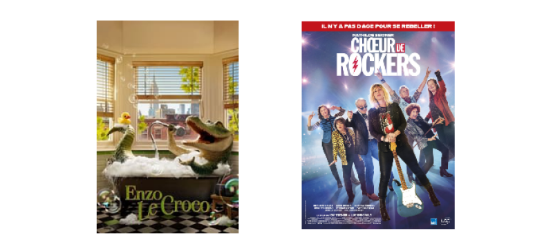 "Enzo le croco"  et "Choeurs de rockers" au cinéma mardi avec les Pops Castafiores en avant-film !