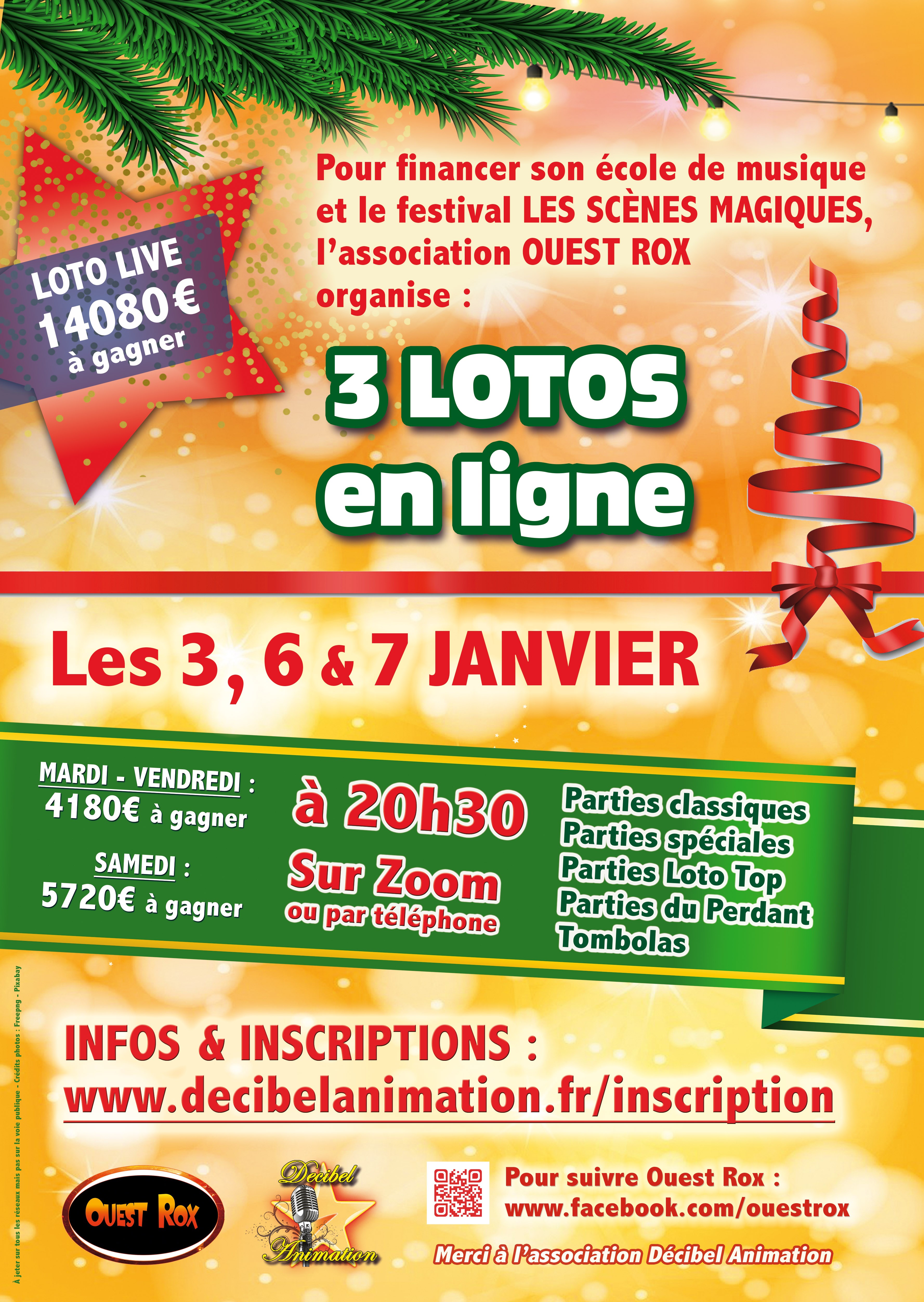 Ouest Rox fait des lotos en live pour lever des fonds