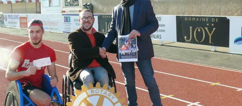 le Rotary Auch Armagnac s'implique à hauteur de 3 000 euros pour l'achat d'un fauteuil à l'athlète Thibault Daurat