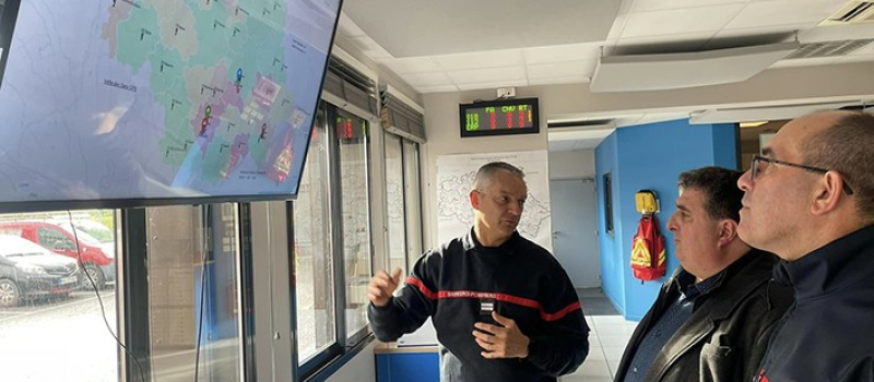 David Taupiac en visite au SDIS32