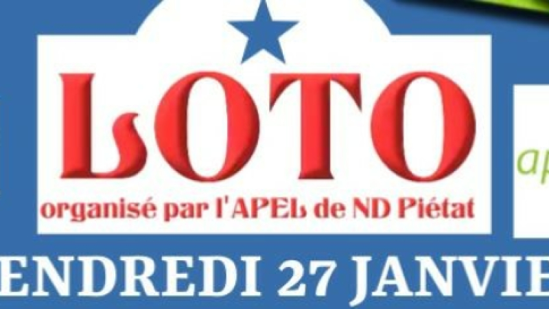 Loto de l’école de Notre Dame de Piétat