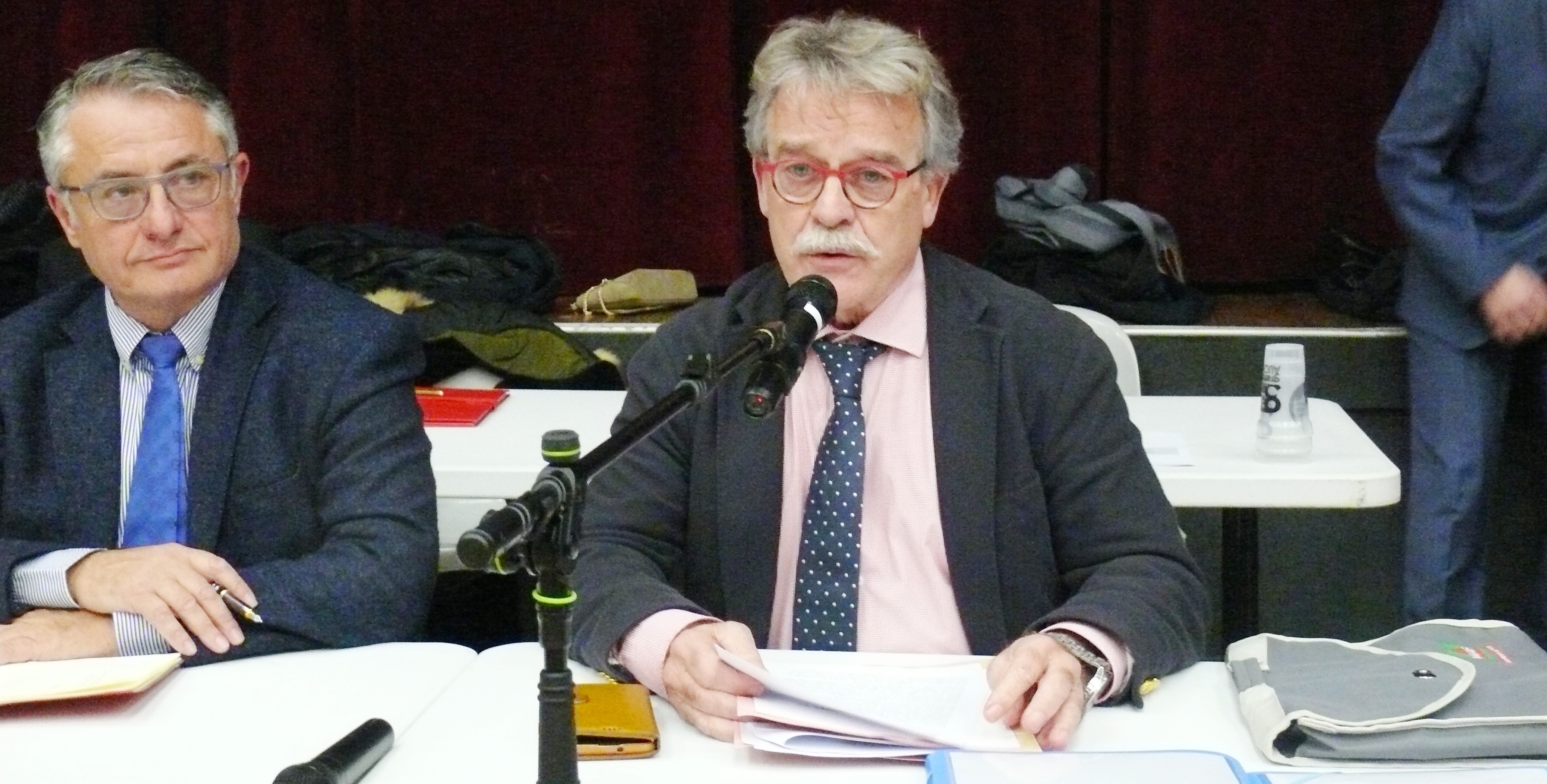 Le nouveau président, Bernard Pensivy, avec le 1er vice-président, Michel Baylac.