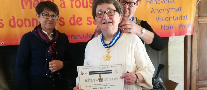 Hommage bien mérité à Anne-Marie Cayret