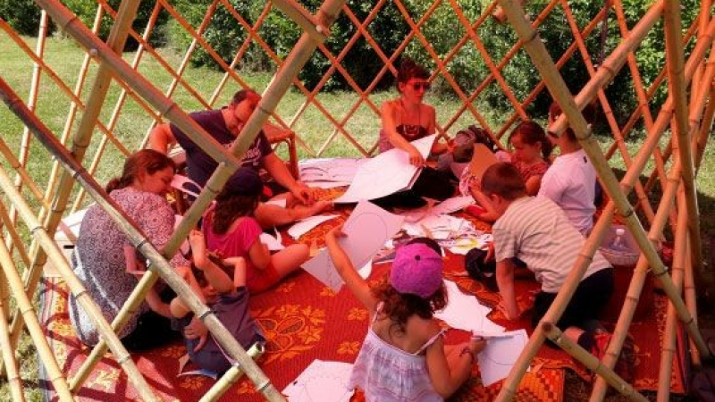 Venez fabriquer une yourte en bambou à la  Petite Pierre !