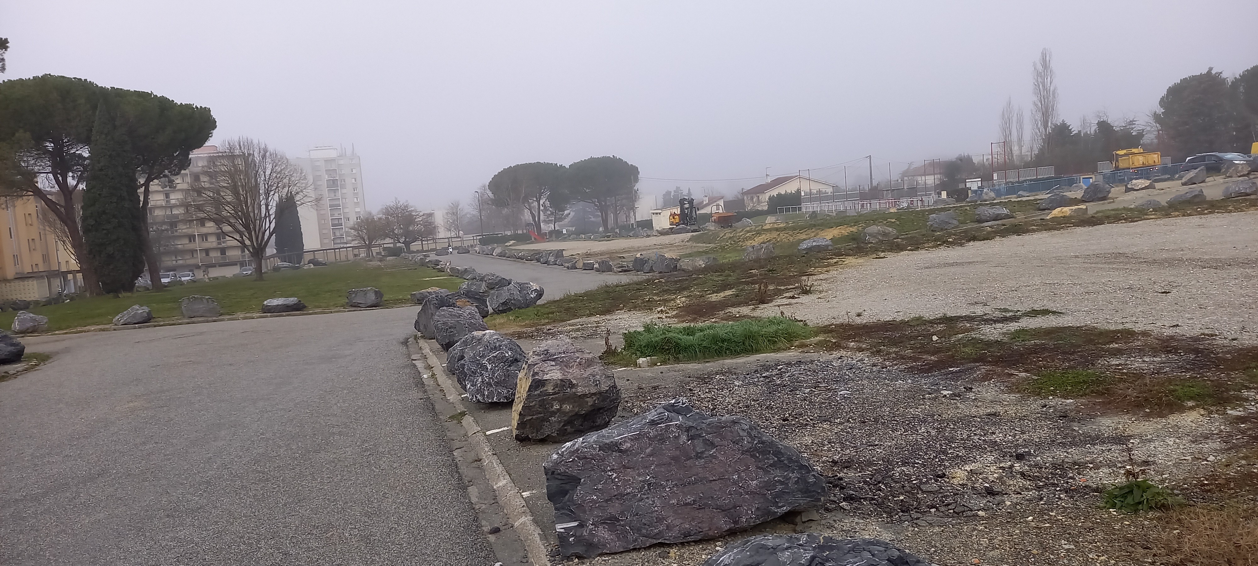 L'emplacement du futur centre commercial.