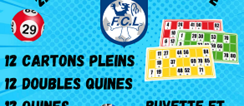 F.C.L’Isle jourdain organise son loto de février.