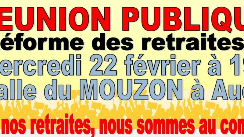 Intersyndicale du Gers : réunion publique sur la réforme des retraites
