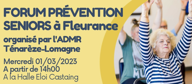 ADMR Ténarèze-Lomagne :  Forum d’information et de prévention à destination des Seniors