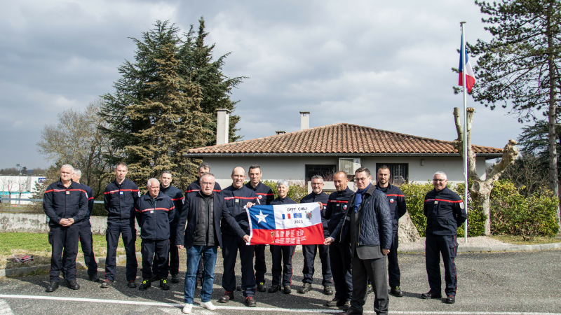Les cinq sapeurs pompiers sont de retour du Chili