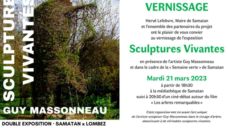 Vernissage de Guy Massoneau " Sculptures Vivantes " à la médiathèque de Samatan...